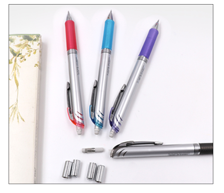 Pentel PL75 Mechanical Pencil, 0.5mm Lead, Durable, for Students' Drawing And Exams, with Eraser at The End, Red, Single Pack 3
