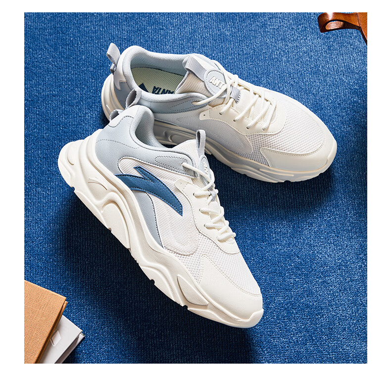 Anta Little Millennium Men's Casual Shoes Summer Mesh Breathable Thick Sole Height Increasing Commuter Dad Running Sports Shoes 12