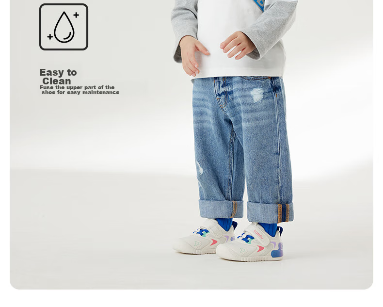 Katetu Baby Walking Shoes, Spring New Children's Shoes, Kindergarten White Sneakers, 1-3 Years Old Little K Shield Functional Steady Walking Shoes X4AE012 6