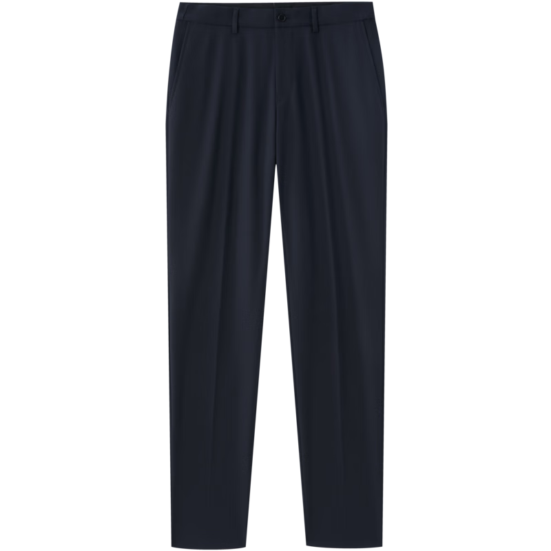 Goldlion Autumn Winter Floral Yarn Fashion Slim Fit Business Formal Trousers for Men 95 Dark Navy 34