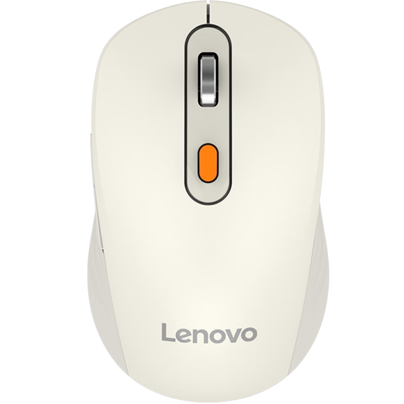 Lenovo Wireless Bluetooth Dual-Mode Mouse, Portable Office Mouse, Ergonomic Design, Compatible with Desktop All-In Computers, Laptops And Tablets, Howard Mouse 2022 White
