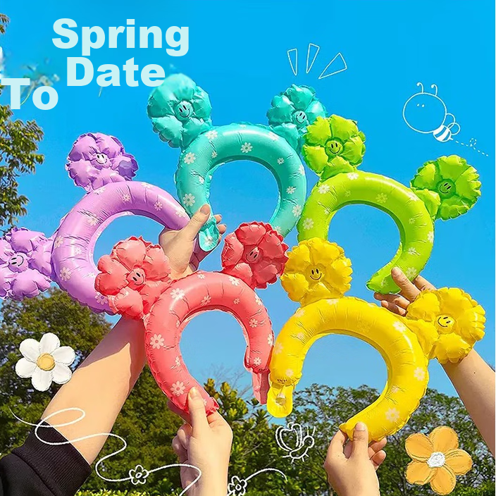 Jingtang Cartoon Balloon Decorations, Sunflower And Daisy Handheld Sticks, Headbands, Hair Accessories, Birthday Party Supplies, Kindergarten Activities, Scene Setup