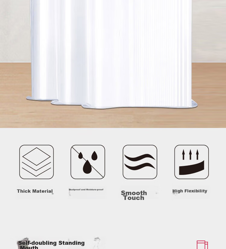 Ouliwen Food-Grade Self-Sealing Bags, Large Size 8, Thickened Transparent, for Medicine And Tea Storage, Sealing Bags, PE Cling Film Plastic Bags, 17*25cm, 100 Pieces 2