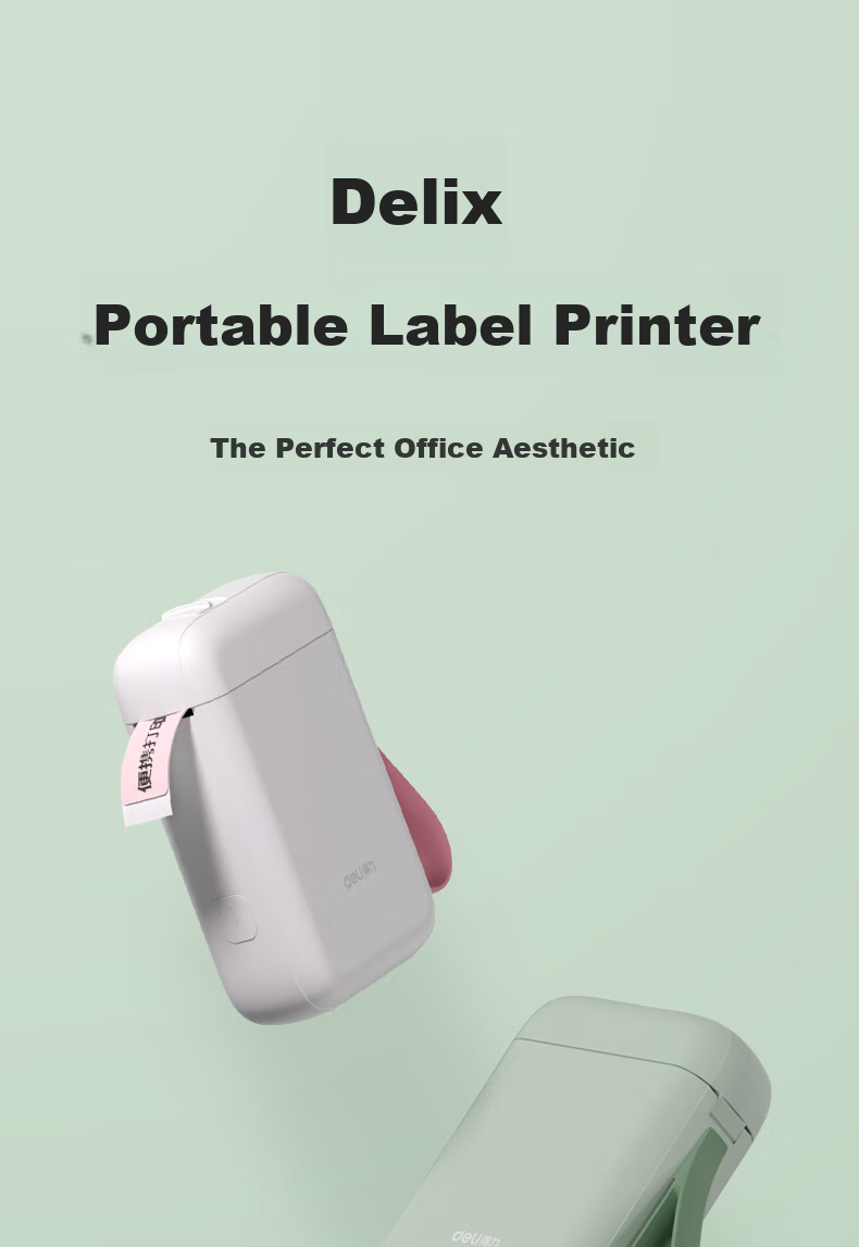 Deli Q10Pro Snow White, Portable Thermal Label Printer for Home Use, Journal Name Sticker Organizer Price Tag Food Label Printer, Mobile Bluetooth Connectio 2