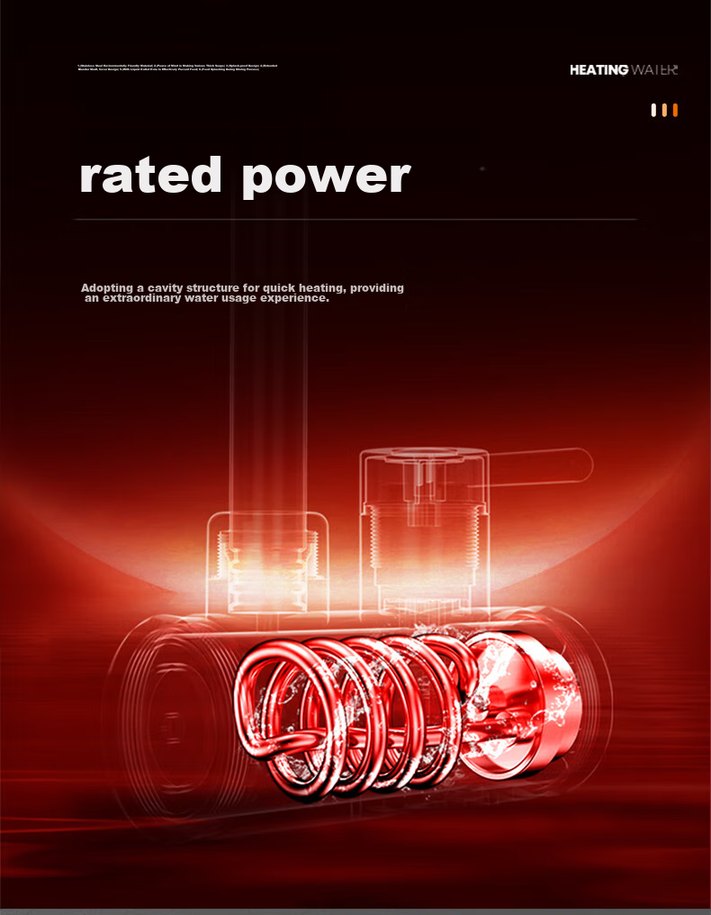 SUPOR Electric Water Heater, Side Water Inlet Instant Heating Quick Heating Fast Heating Hot Water Kitchen Bathroom Balcony Electric Water Heater 272047-01 Side Water Inlet 6