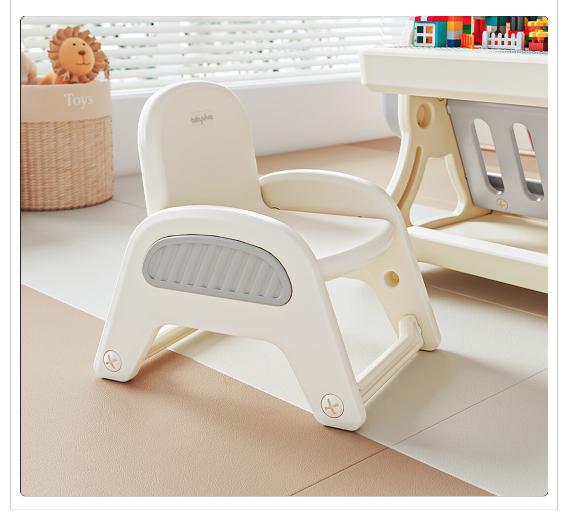 Babyviva Children's High Chair, Baby Dining Chair, Small Stool, Thickened Chair, Kindergarten Backrest Chair, Thickened Stable Non-Slip Home Use Chair 26