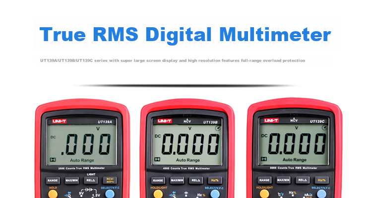 UNI-T UT136C+, Auto-Ranging Digital Multimeter, Universal Meter, Electrician's Meter for Home Use, High Precision, Backlit with Temperature Measurement Functio 1