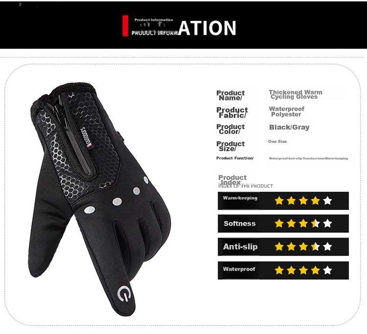 SolarStorm Winter Warm Gloves, Waterproof And Windproof, Fleece-Lined, Suitable for Men And Women, Touchscreen Compatible, Outdoor Cycling, Thickened Non-Slip Gloves 11