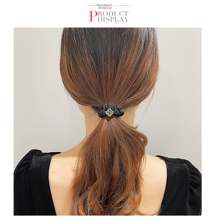 CHIMERA 4 Ponytail Hair Ties, Simple Glazed Heart-Shaped Hair Bands, Hair Ties for Women, Mid-Autumn Festival Gift 4