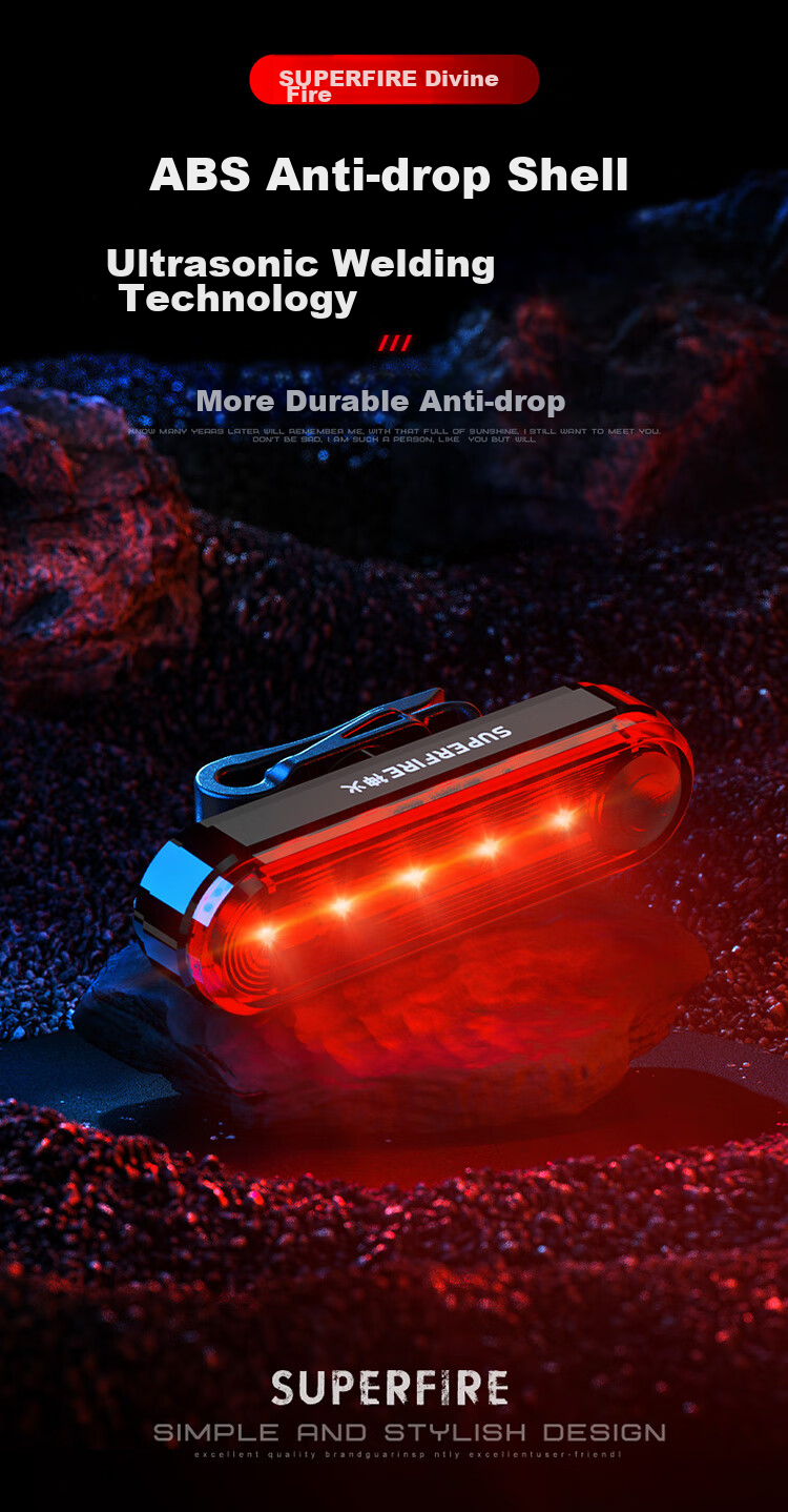SupFire S35 High-Power Flashlight, Mini Portable Compact Design, Long Battery Life for Outdoor Use, Front Light for Bicycles, Night Riding with Stepless Dimming And Multiple Functions 8