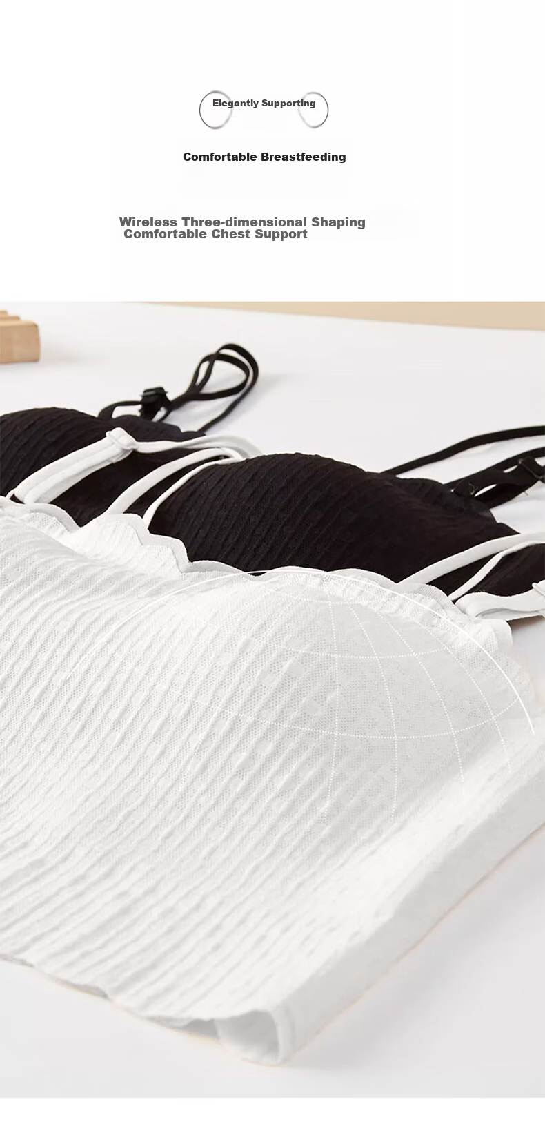 FitonTon Women's Camisole Tank Top with Built-In Bra Pads, Lace Thin Straps, Side Support, Inner Wear Or Outer Wear, Backless Bra, White 8