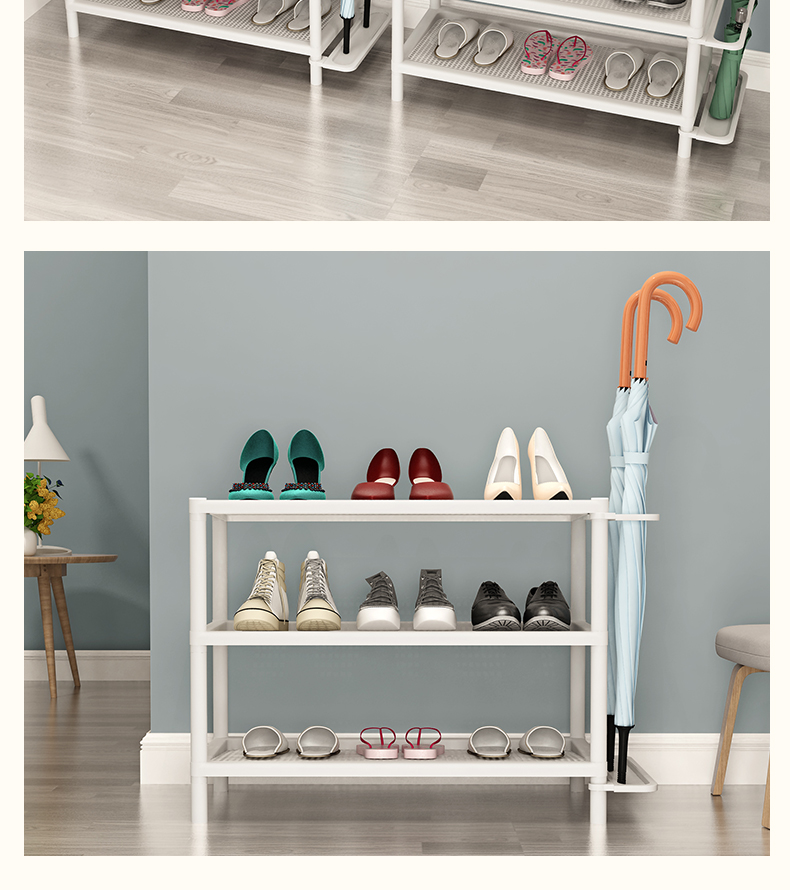 Leaijia Multi-Tier Shoe Rack, Simple Storage Shelf, Multifunctional Organizer, Plastic Living Room Entryway Balcony Dormitory Reinforced Shoe Cabinet 13