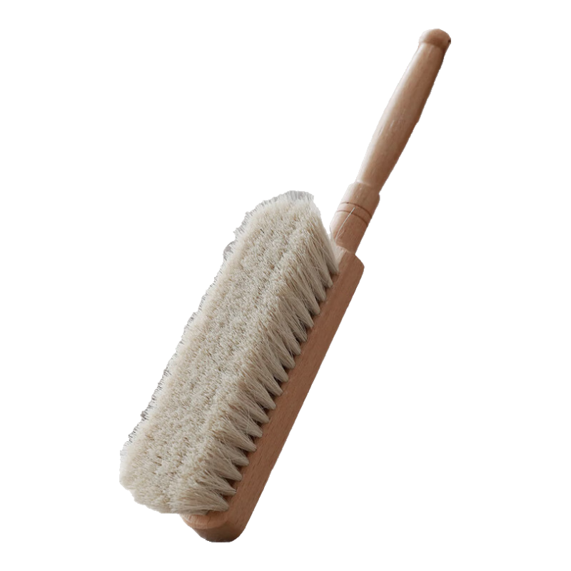 Jiebishi Bed Brush, Sweater Brush for Home Use, White Horse Hair Coat Brush, Soft Bristle Clothes Brush, Static Electricity Dust Removal Brush, Large Coat Horse Hair Brush