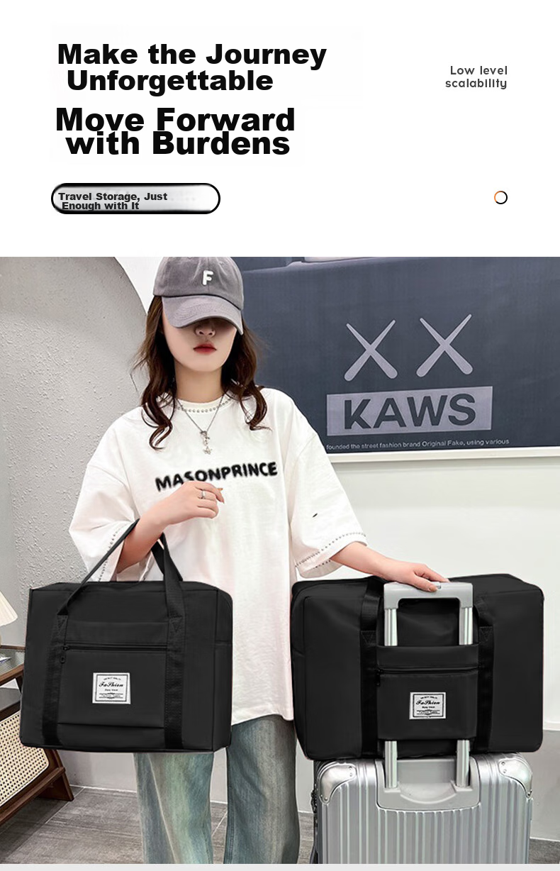LOHAS Travel Travel Bag Luggage Maternity Storage Compatible with Trolley Suitcase Large Capacity Portable Foldable Bag 5