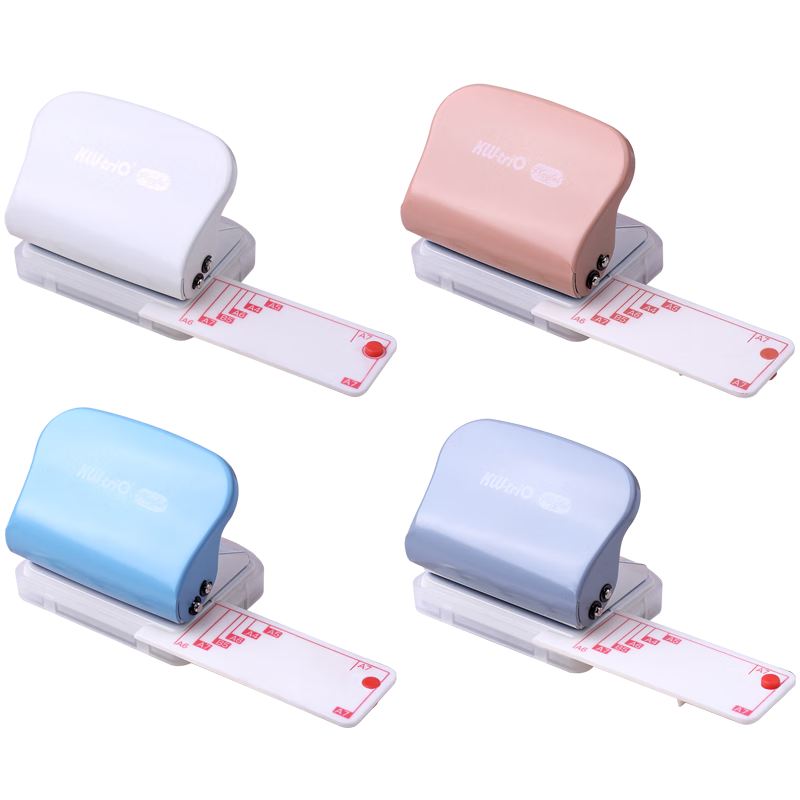 KW-Trio 3-Hole Puncher Learning Tool, Exam Preparation Loose-Leaf Binder, 6-Hole/9 Puncher, 3-Hole Paper B5 Hole Puncher