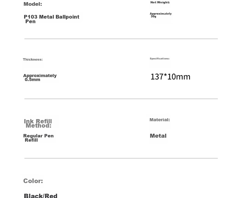 HERO Ballpoint Pen P103, Black, Daily Use, Business Office, Signature Pen, 0.5mm 13