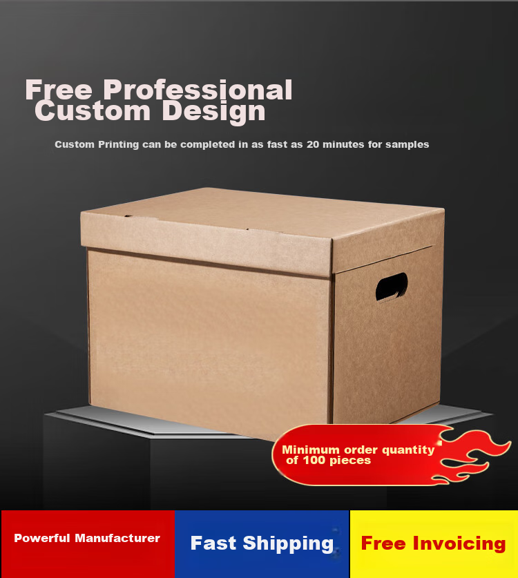 Kingdee File Storage Boxes, Set of 5, Three-Layer Thickened Accounting Document Storage Box, 50*35*25cm Financial File Box, Accounting Archive Box 13