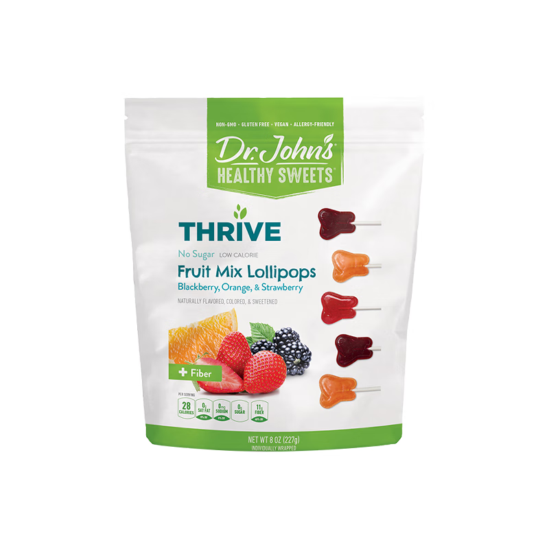 约翰博士 无糖棒棒糖水果口味木糖醇 七夕情人节喜糖 零食227g