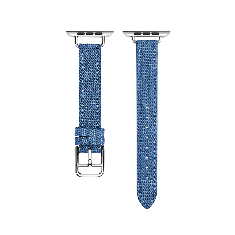 MSSM Suitable for Women's Apple Watch Band, Denim Slim Waist Band for IWatch S11/ultra3/S10/9/8/SE3, Dark Denim 38/40/41