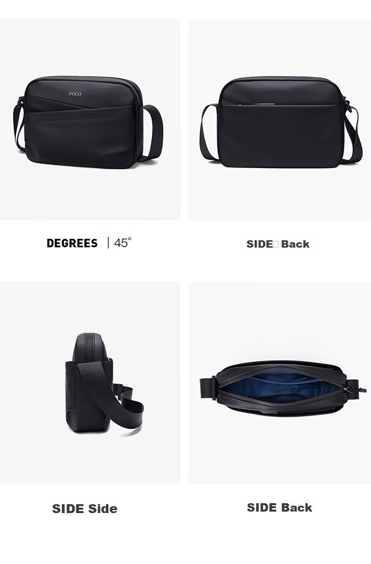 POLO Shoulder Bag, Men's Casual Crossbody Bag, Sports Satchel, Vertical Style IPad Bag for Men, Commuter Large Capacity Phone Bag 19