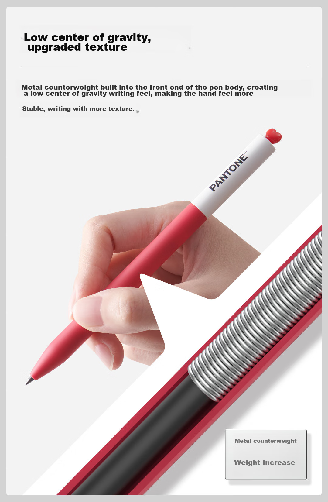 KACO X PANTONE Collaboration, Pantone 0.5mm Gel Pen, Stylish Signature Pen, Quick-Drying Ballpoint Pen, Black Ink Pen, Carbon Pen, Student Exam Pen (2002), 2-Pack 10