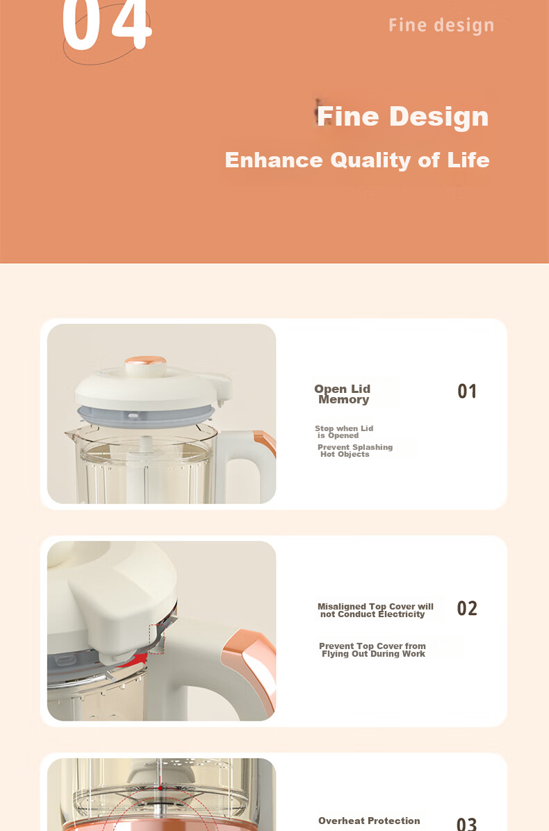 GUGE German [June - 2 Years] All-In Steaming, Cooking And Mixing Baby Food Processor with Stainless Steel Blades, Multifunctional Grinder And Crusher, Automatic Home Juicer And Food Processor GG658 23