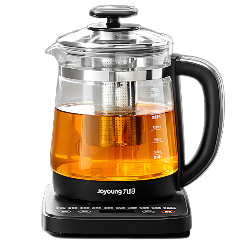 Joyoung 0 Glue Health Pot, Tea Maker, Tea Kettle, 11 Temperature Settings, 24-Hour Reservation, Heat Preservation, 1.7L Glass Flower Tea Pot, WY170
