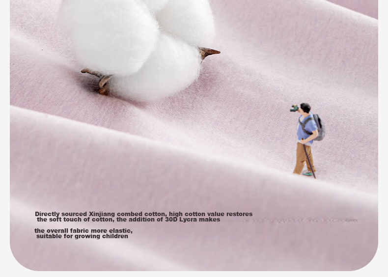 YING BO LUN Girls' Thermal Underwear Set for Autumn And Winter, Pure Cotton Undershirt And Sweater for Female Students, Pajamas And School Uniform Essential 8