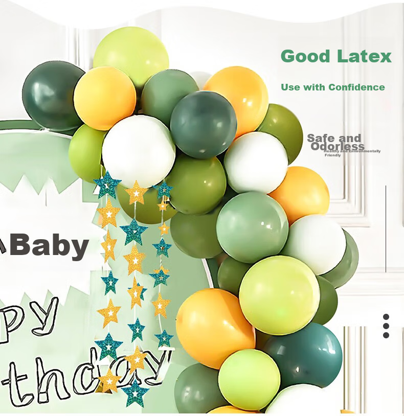 Hunlianqingcheng Birthday Decoration Balloon Set for Children's First Birthday Party, Scene Background Wall, Aluminum Foil Balloon Decoratio 5