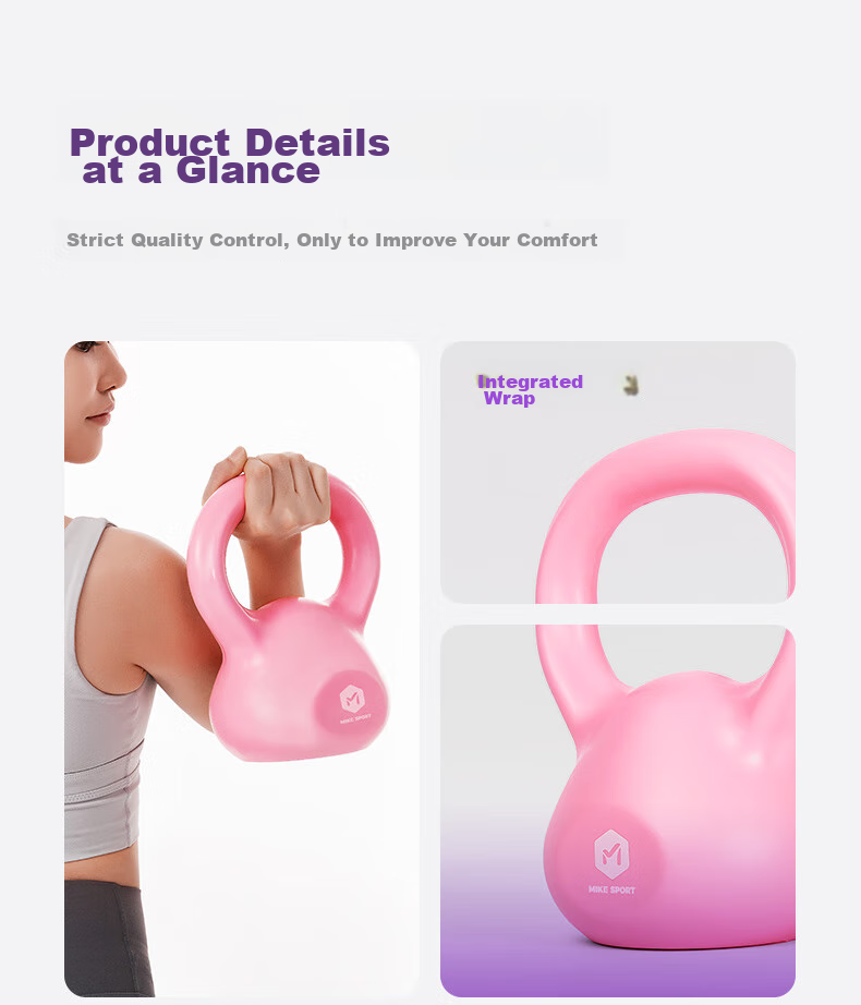 Mike Kettlebell Dumbbell for Women, Small Kettlebell Fitness Equipment for Ladies, Home Squatting Equipment, 5 Pounds 12