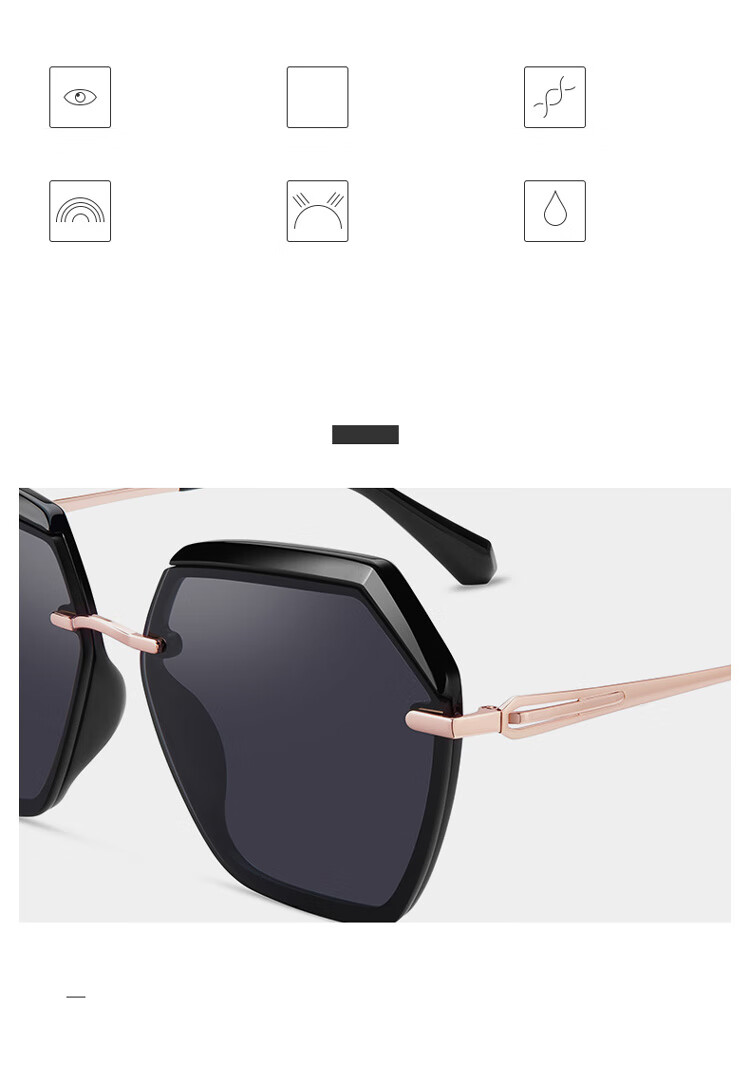 HELEN KELLER Polarized Sunglasses for Women, UV Protection, Korean Style Large Frame, Sun Protection, Gift, Driving Glasses for Car Use 4