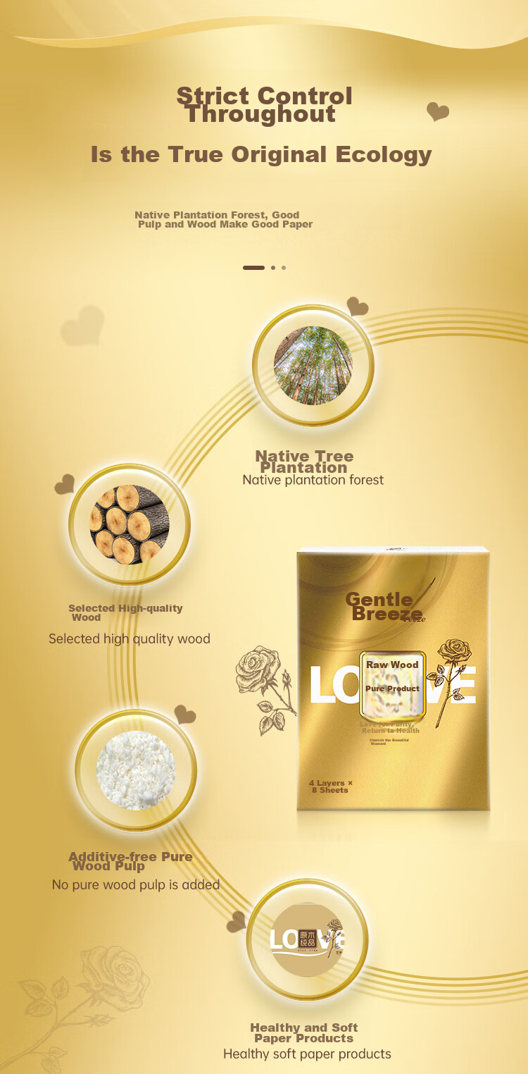 Qingfeng Forest Breath Scented Series 4-Ply 5 Sheets * 30 Packs Tissue Small Portable Pack 5