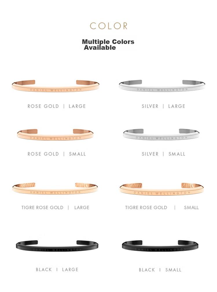 DanielWellington DW Bracelet for Women, Classic Rose Gold Small Bangle Couple Style DW003 Birthday Gift for Girls 10