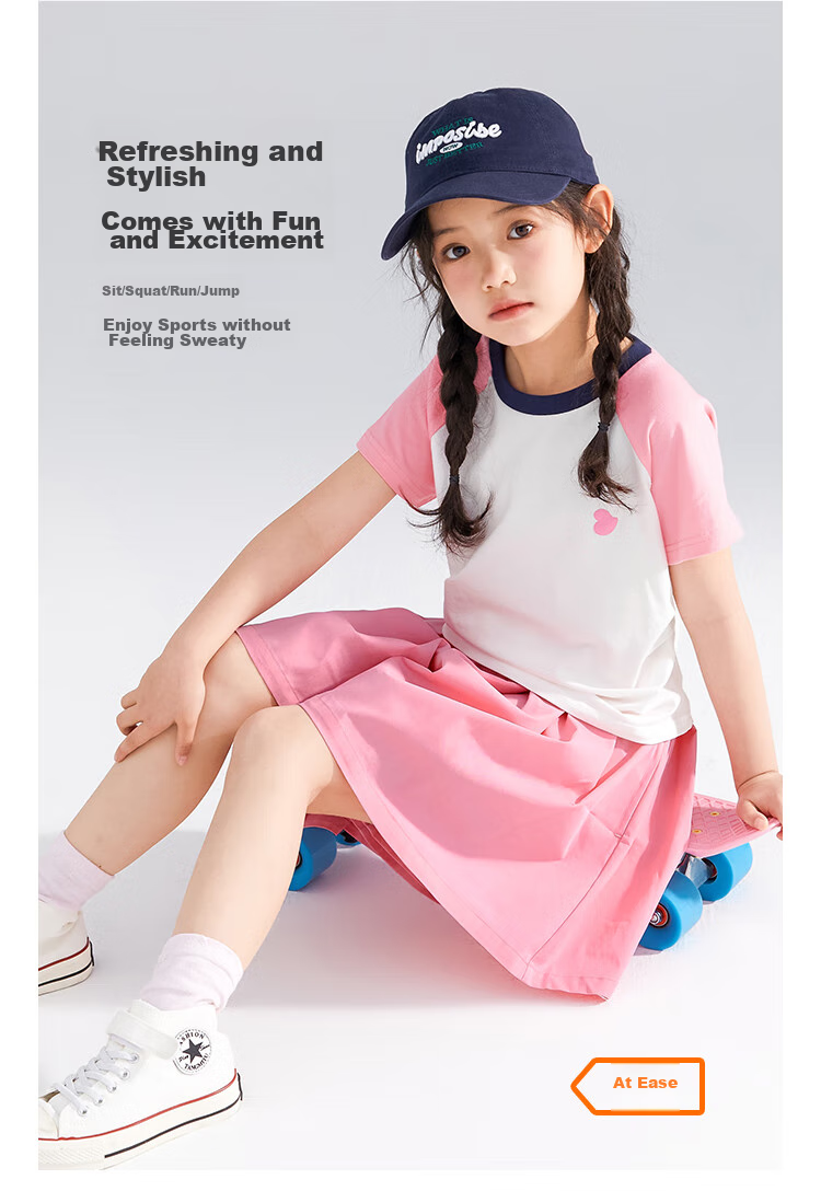 QQ DUCK Children's Clothing, Girls' Summer Shorts, Wide-Fit Youth Wear, Versatile, White Color; Size 140 4