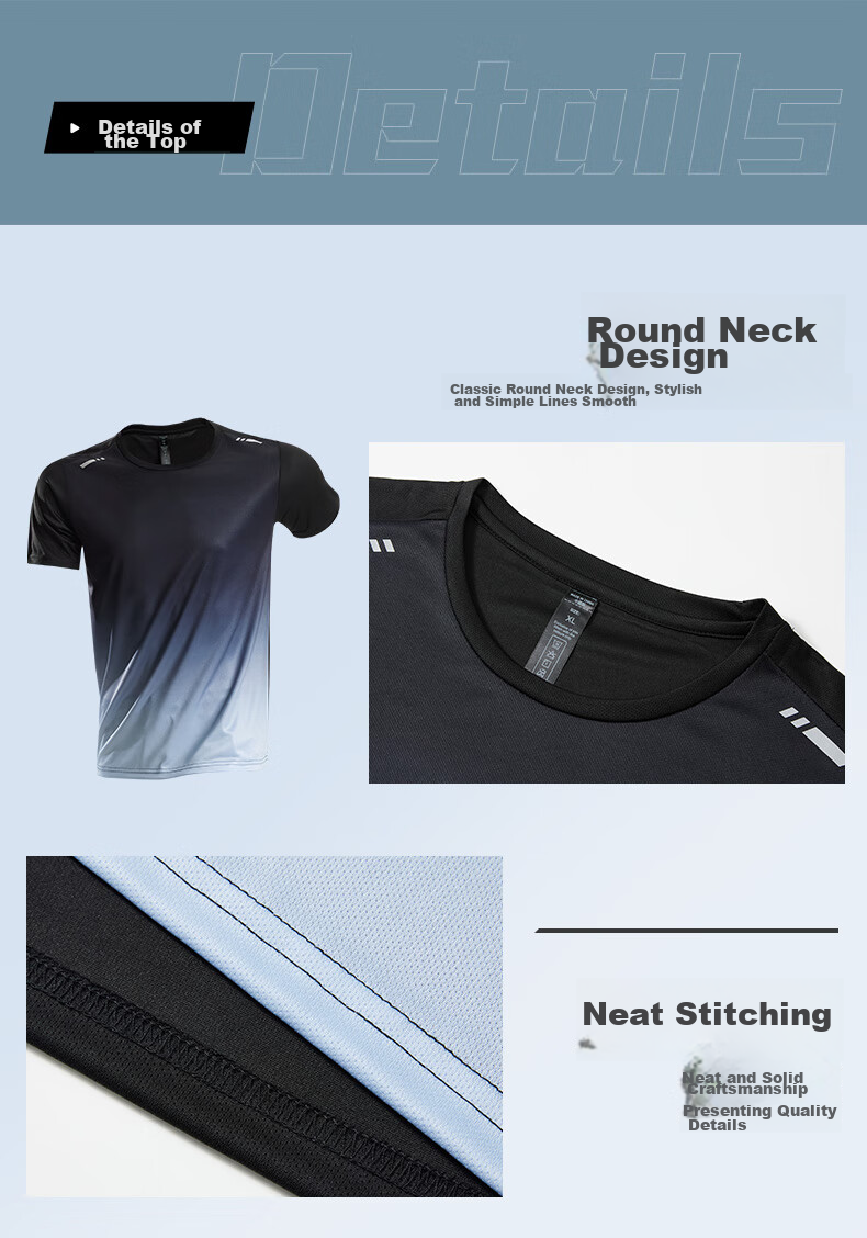 VICTORIATOURIST Sports Set for Men And Women, Indoor Fitness Wear, Quick-Dry Short-Sleeve T-Shirt, Badminton And Basketball Training Shorts, Running Gear 11