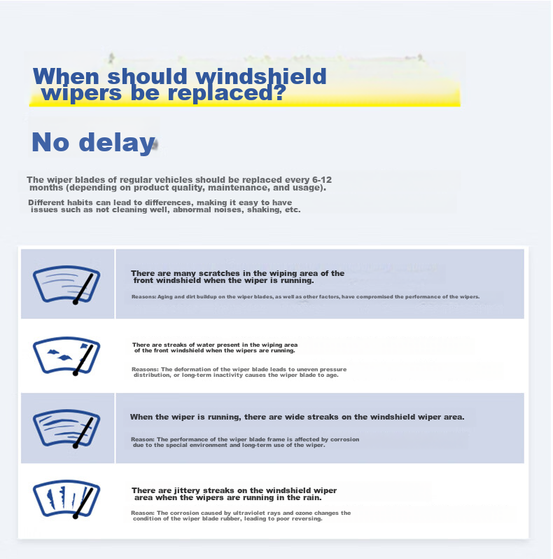 MICHELIN Frameless Car Wiper Blades, Quiet, Wear-Resistant, Natural Rubber, for Mercedes-Benz E300 2015-2024 Models E300L/E350 13
