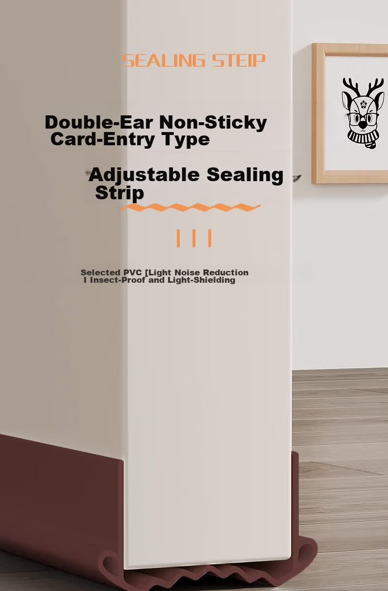 Cigeman Door Seal Strip, Bedroom Soundproof Strip, Wind And Light Blocking, Door Bottom Seal Strip, Door Gap, Soundproof Strip, Draft Preventio 1