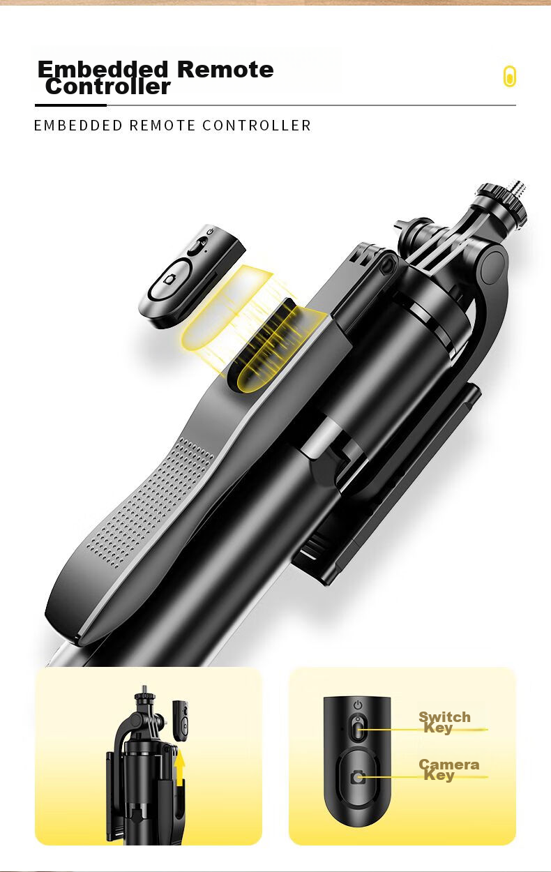 SelfieShow F15 Upgraded Version [F16], No.1 Selfie Stick Tripod, Extendable Travel Phone Stand, Floor-Standing, 360-Degree Rotation, Multifunctional for Shooting And Live Streaming, Suitable for DJI Pocket 3 5