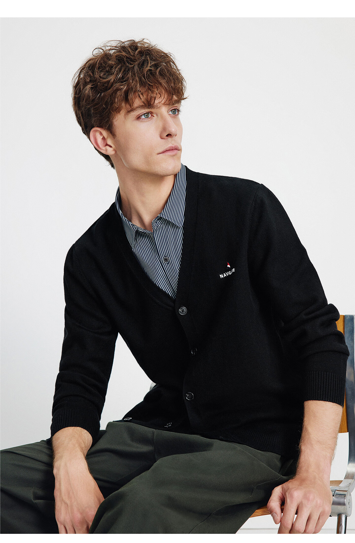 Navikail Italy Small Sailboat 25 Autumn Winter Men's Two-in-One V-Neck Knit Shirt Sweater 1144015305 10