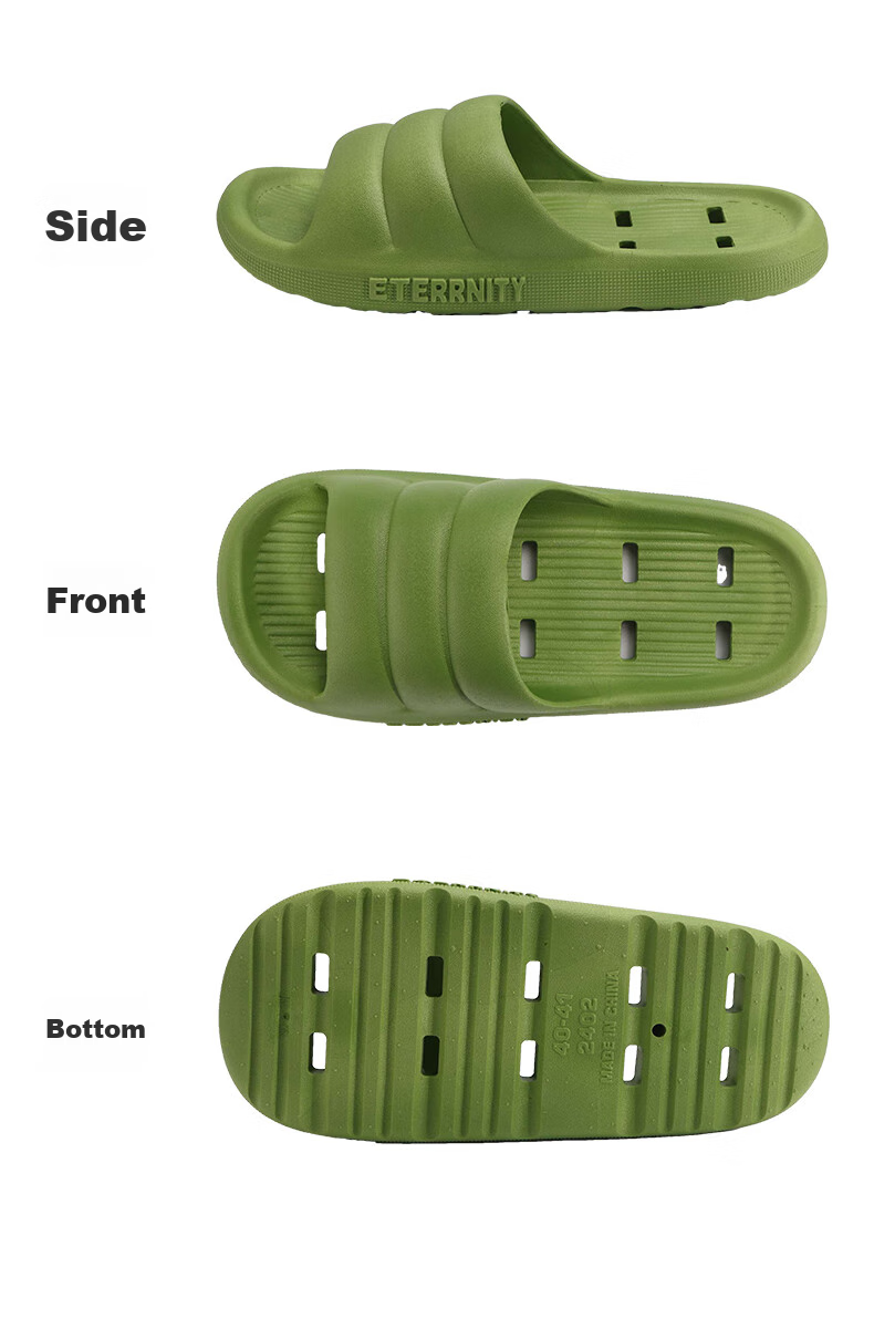 IQGD Slippers for Men And Women, Indoor/outdoor Home Bathroom Clogs, Couple Style, 2402 [Black], Size 36-37 15