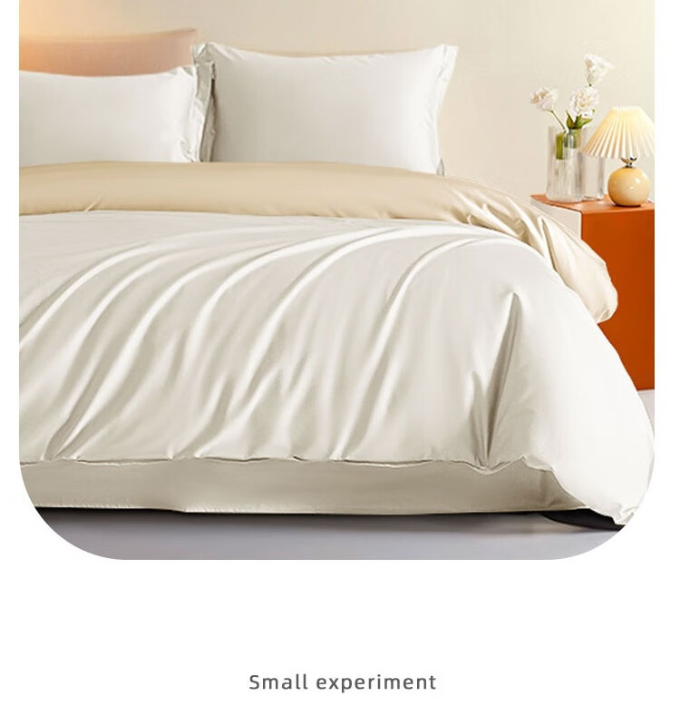 Ranpai 60-Count Pure Cotton Duvet Cover, 100% Cotton Luxurious Double Bed Quilt Cover, Camel Color, 220x240cm 2