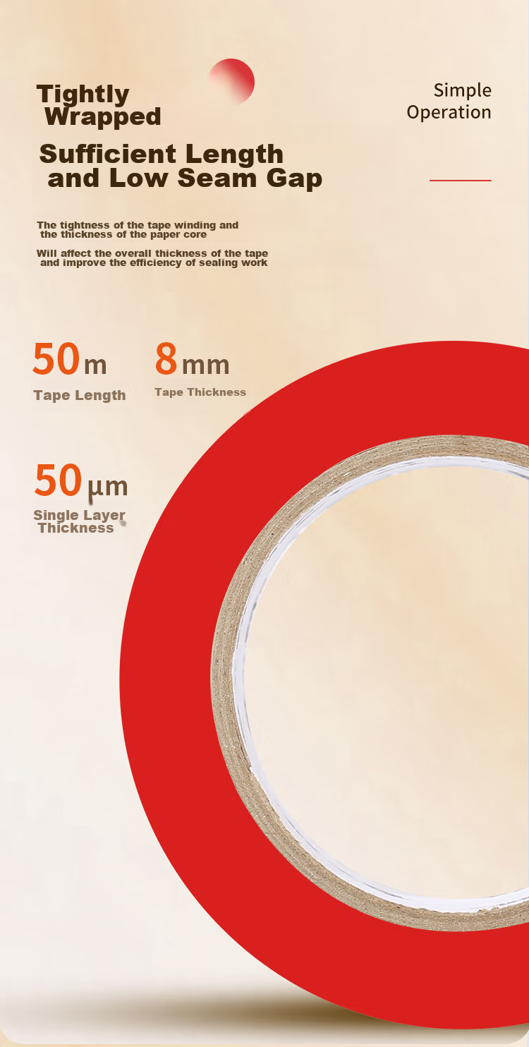 Master Package Red Tape 48mm*50m*3 Rolls Express Packaging Tape Color-Coded Sorting Tape OPP Colored Packing Tape 5