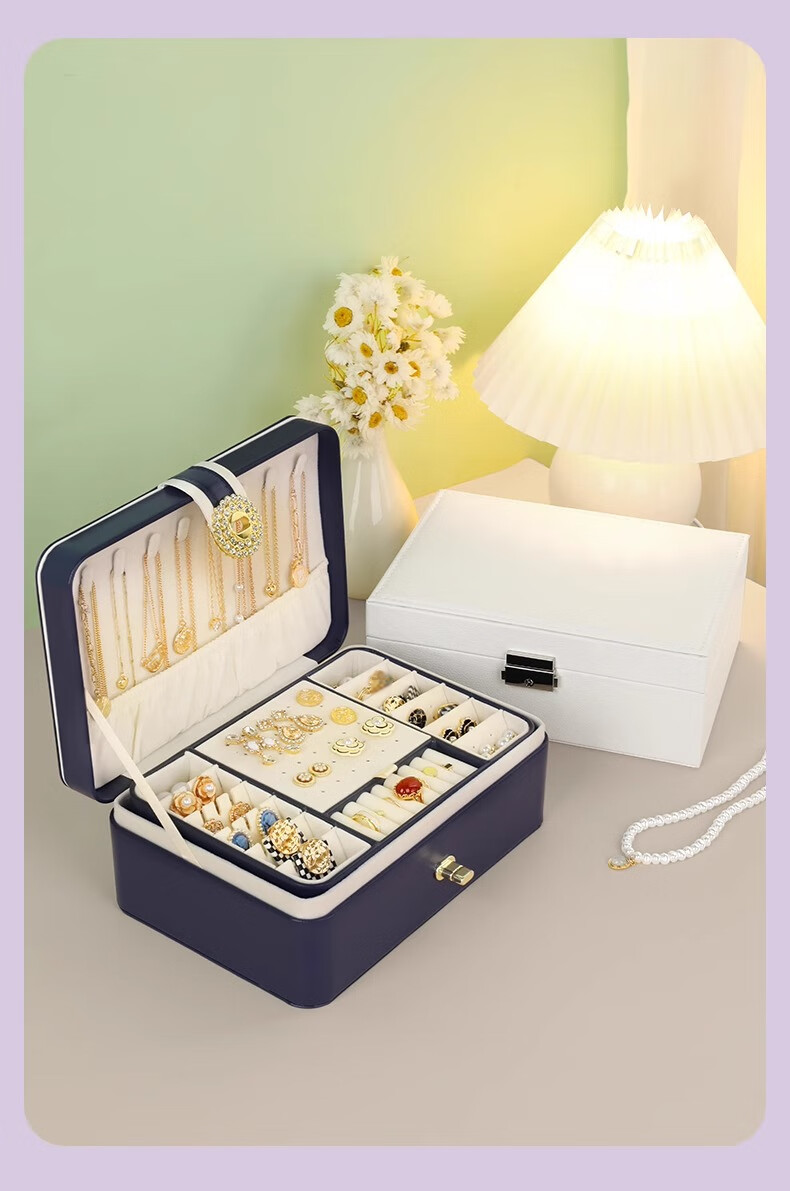 Jiadu Jewelry Storage Box for Necklaces, Earrings, Rings, Earrings, Luxury High-End Exquisite Watch Chain Organizer Jewelry And Gemstone Gift Box 23