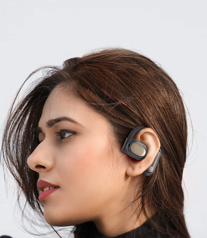 HP Bluetooth Headphones, Bone Conduction Concept True Wireless Open-Style, Music And Gaming Ear-Hook Headphones, Office And Sports Universal Noise Reduction, Metallic Gray 1