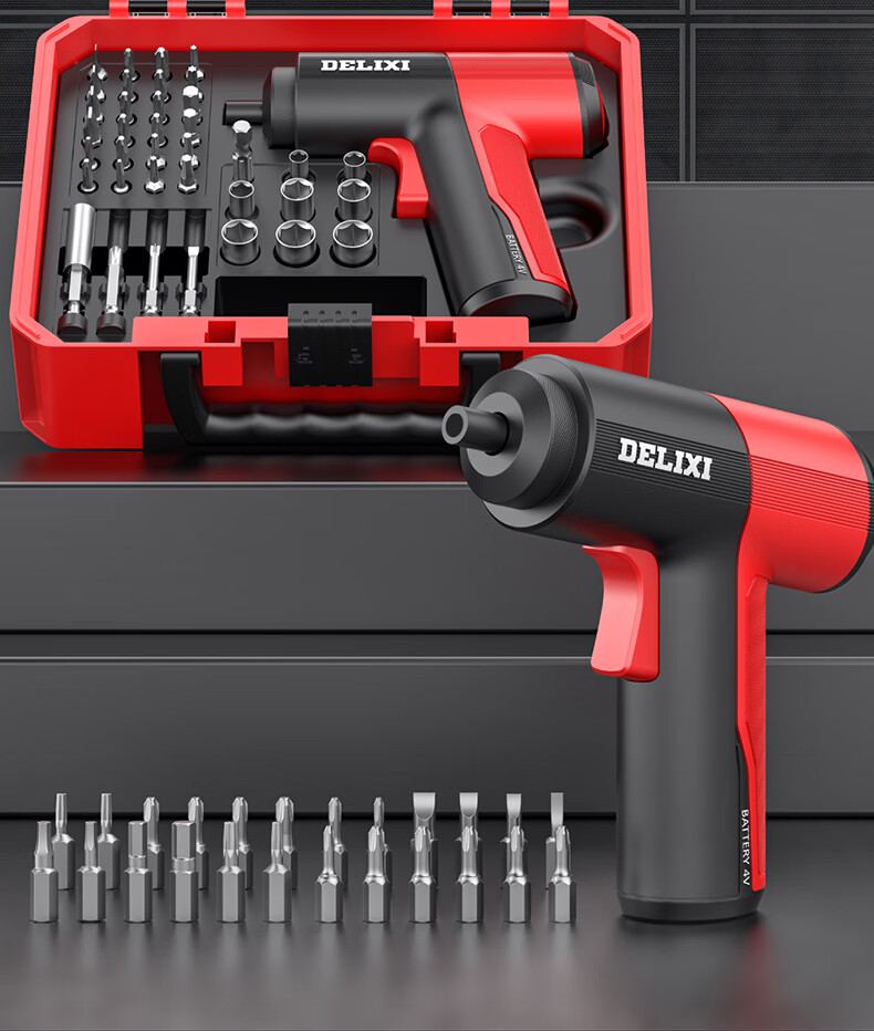 Delixi Electric Cordless Screwdriver Rechargeable Portable Mini Multifunctional Electric Drill Screwdriver Set for Home Use 33