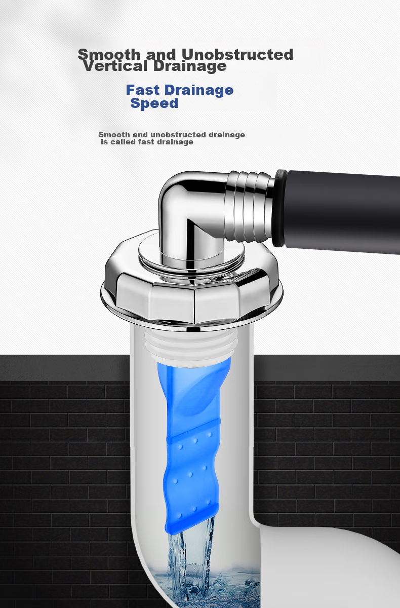 Muvi Washing Machine Drain Connector, Anti-Odor Tee Joint, Two-In Sink Drainage Pipe, Overflow Prevention Special Device 8