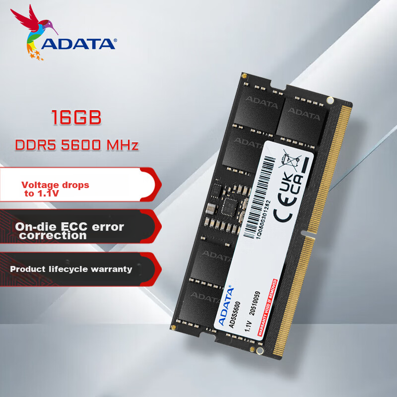 Оперативная память ADATA 16GB DDR5 5600 МГц SO-DIMM для ноутбука, 16 ГБ, 1 модуль