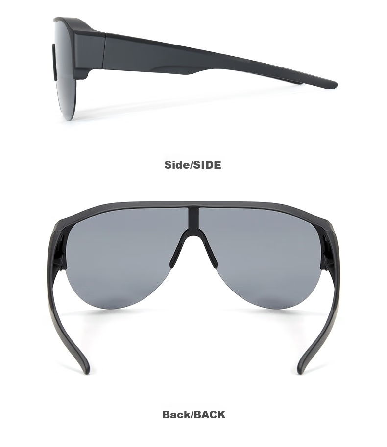 CAXMAN Sunglasses Clip-On Myopia Glasses for Men And Women, Polarized Sunglasses, Outdoor Sports Windproof Sandproof Cycling Glasses with Clip-On Prescription Lenses 11