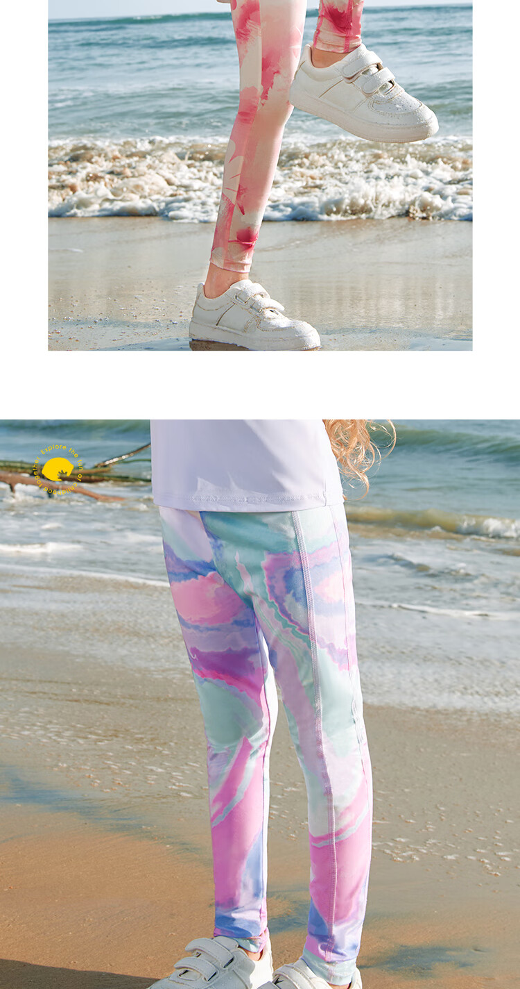 Lemonkid Children's Pants, Sports Trousers for Girls, High-Elasticity Training Leggings, Yoga Pants, Outdoor Running Tight-Fitting Long Pants 9