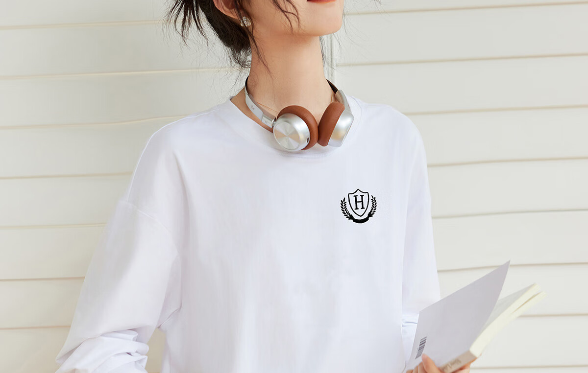 Halo Queen Long-Sleeve T-Shirt for Women, Spring And Autumn Round Neck Letter Print Casual Loose Comfortable Base Shirt Top New Product H143T2011 34
